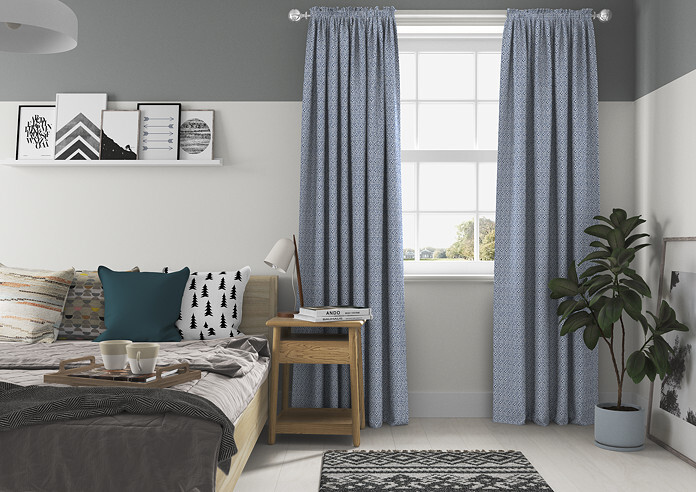 Aztec, Indigo - Made to Measure Curtains - Image 5